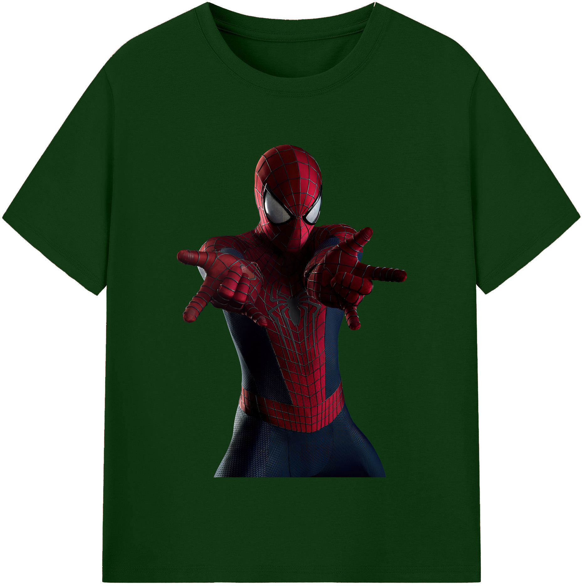 （画像用） Spider Man スパイダーマン 綿100％半袖Tシャツ（フロントプリント）